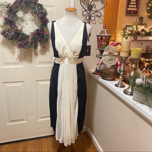 Stunning Ruby Rox Chiffon Strip Long Gown 💕 - Picture 2 of 8